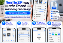 Nén File ZIP Ngay Trên iPhone Mà Không Cần Cài App
