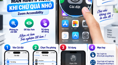 Cách Phóng To Một Phần Màn Hình iPhone Khi Chữ Quá Nhỏ