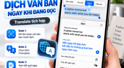 iPhone Có Thể Dịch Văn Bản Ngay Khi Đang Đọc – Không Cần Chuyển Sang App Khác