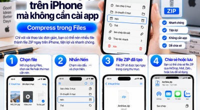 Nén File ZIP Ngay Trên iPhone Mà Không Cần Cài App