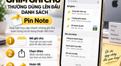 Cách Ghim Ghi Chú Thường Dùng Lên Đầu Danh Sách Trên iPhone