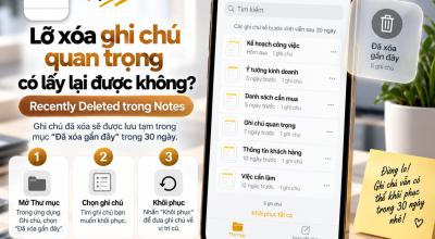 Lỡ Xóa Ghi Chú Quan Trọng Trên iPhone Có Lấy Lại Được Không?