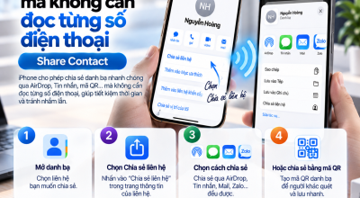 Chia Sẻ Danh Bạ iPhone Mà Không Cần Đọc Từng Số Điện Thoại