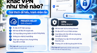 Private Relay Khác VPN Như Thế Nào? Giải Thích Dễ Hiểu, Tránh Nhầm Lẫn