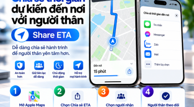 Chia Sẻ Thời Gian Dự Kiến Đến Nơi Trên iPhone Với Share ETA