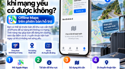 Tải Bản Đồ Offline Trên iPhone Để Dùng Khi Mạng Yếu Hoặc Không Có Mạng