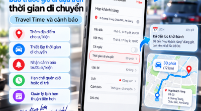 Calendar Có Thể Báo Trước Giờ Đi Dựa Trên Thời Gian Di Chuyển Không?