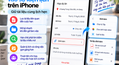 Đính Kèm Tài Liệu Vào Sự Kiện Lịch Trên iPhone