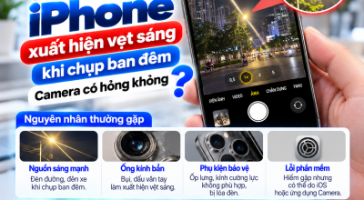 Ảnh Chụp iPhone Xuất Hiện Vệt Sáng Khi Chụp Ban Đêm: Camera Có Hỏng Không?