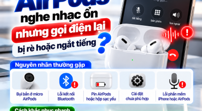 AirPods Nghe Nhạc Ổn Nhưng Gọi Điện Lại Bị Rè Hoặc Ngắt Tiếng: Vì Sao?