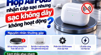 Hộp AirPods Nhận Cáp Sạc Nhưng Sạc Không Dây Không Hoạt Động