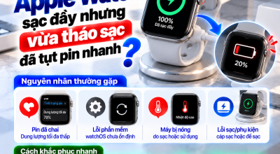 Apple Watch Sạc Đầy Nhưng Vừa Tháo Sạc Đã Tụt Pin Nhanh