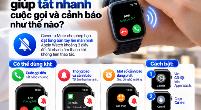 Cover to Mute Giúp Tắt Nhanh Cuộc Gọi Và Cảnh Báo Trên Apple Watch Thế Nào?