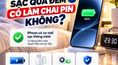 iPhone Sạc Qua Đêm Có Làm Chai Pin Không? Cách Sạc Pin Đúng