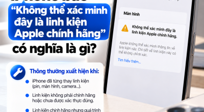 iPhone Báo “Không Thể Xác Minh Đây Là Linh Kiện Apple Chính Hãng” Có Nghĩa Là Gì?