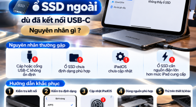 iPad Không Nhận Ổ SSD Ngoài Dù Đã Kết Nối USB-C: Nguyên Nhân Và Cách Khắc Phục