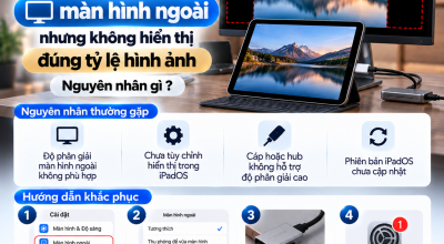 iPad Kết Nối Màn Hình Ngoài Nhưng Không Hiển Thị Đúng Tỷ Lệ Hình Ảnh: Nguyên Nhân Và Cách Khắc Phục