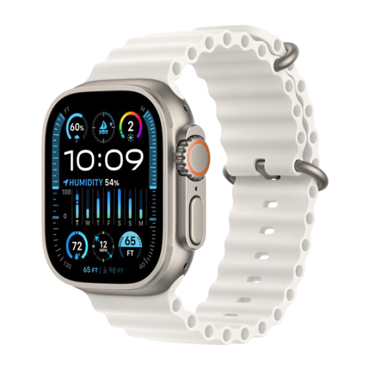 Apple Watch Ultra 2 49mm (4G) Viền Titanium Dây Ocean - Chính Hãng Apple Trắng