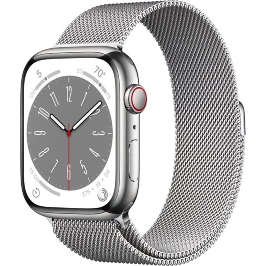 Apple Watch S8 (GPS) 41mm Viền Thép Dây Thép - Chính Hãng Apple Bạc