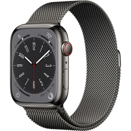 Apple Watch S8 (GPS) 41mm Viền Thép Dây Thép - Chính Hãng Apple Đen