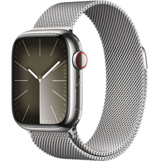 Apple Watch S9 45mm (4G) Viền Thép Dây Thép - Chính Hãng Apple Bạc
