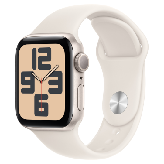 Apple Watch SE  GPS 44mm viền nhôm dây cao su Trắng