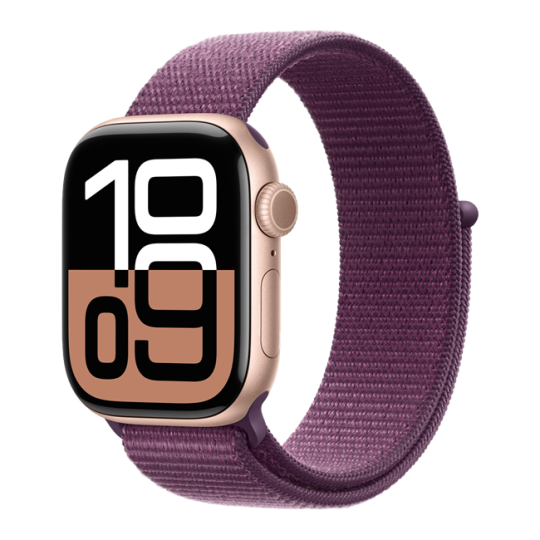 Apple Watch Series 10 GPS + Cellular 42mm viền nhôm dây vải Mận