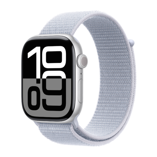 Apple Watch Series 10 GPS + Cellular 42mm viền nhôm dây vải Xanh da trời nhạt