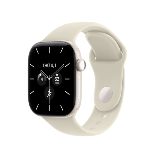 Apple Watch Series 12 GPS + Cellular 42mm viền Ceramic dây silicone Trắng