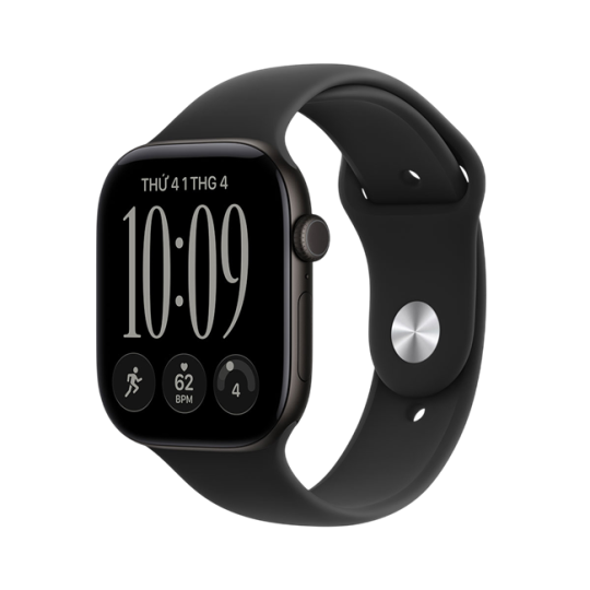 Apple Watch Series 12 GPS + Cellular 42mm viền nhôm dây silicone Đen
