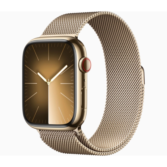 Apple Watch S9 41mm (4G) Viền Thép – Dây Thép - Chính Hãng Apple Vàng