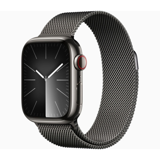 Apple Watch S9 41mm (4G) Viền Thép – Dây Thép - Chính Hãng Apple Xám