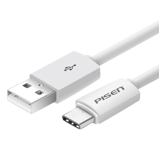 Cáp PISEN USB Type-C (Fast) 3A 900mm. Model: TC25-900.NEW Trắng