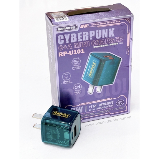 Cốc sạc nhanh Remax 20W RP-U101 Trong Suốt