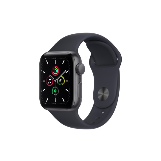 Apple Watch SE (2022) GPS 44mm Midnight - Viền nhôm, dây cao su Đen