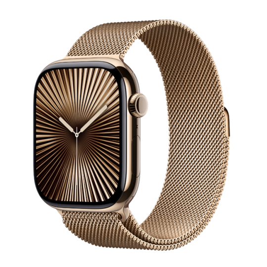 Apple Watch Series 10 GPS + Cellular 46mm viền Titanium dây Milan Vàng