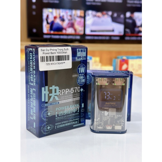 Sạc Dự Phòng RPP-570 10000mAh 22.5W Xanh Dương