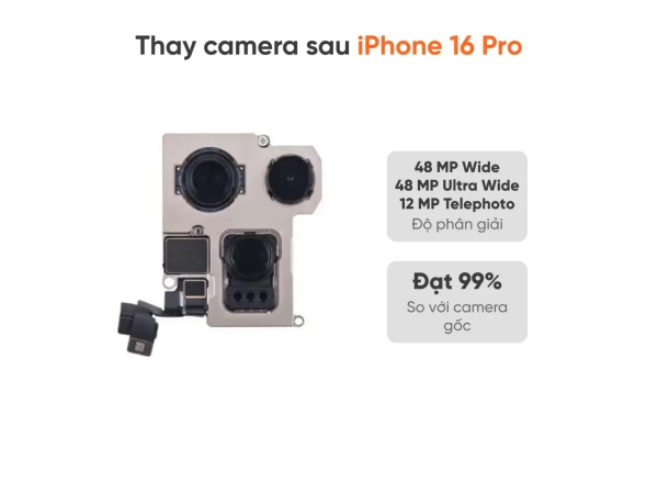 Thay camera sau iPhone 16 Pro
