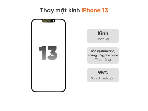 Thay mặt kính iPhone 13