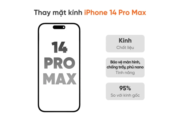 Thay mặt kính iPhone 14 Pro Max