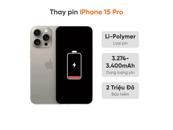 Thay pin iPhone 15 Pro