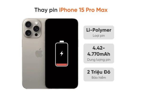 Thay pin iPhone 15 Pro Max