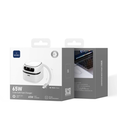 CỐC SẠC WIWU 65W KÈM DÂY TYPE-C CUTE GAN FAST CHARGER WI-U037