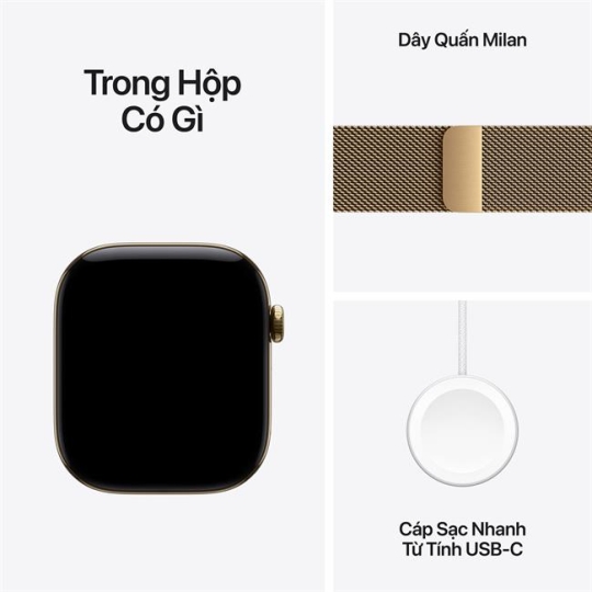 Hình ảnh Apple Watch Series 12 GPS + Cellular 46mm viền Titanium dây Milan 5