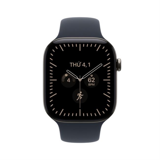 Hình ảnh Apple Watch Series 12 GPS + Cellular 46mm viền Titanium dây silicone 0