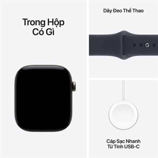 Hình ảnh Apple Watch Series 12 GPS + Cellular 46mm viền Titanium dây silicone 1