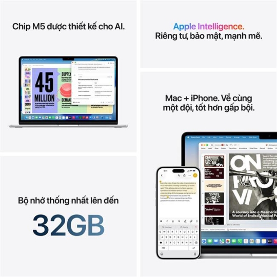 Hình ảnh MacBook Air M5 2026 15 inch 10CPU 10GPU 24GB 1TB 3