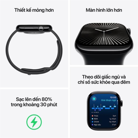 Hình ảnh Apple Watch Series 10 GPS + Cellular 46mm viền Titanium dây Milan 1