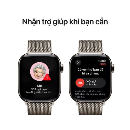 Hình ảnh Apple Watch Series 10 GPS + Cellular 46mm viền Titanium dây Milan 3
