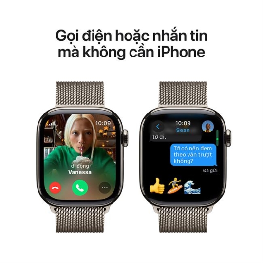 Hình ảnh Apple Watch Series 10 GPS + Cellular 46mm viền Titanium dây Milan 6
